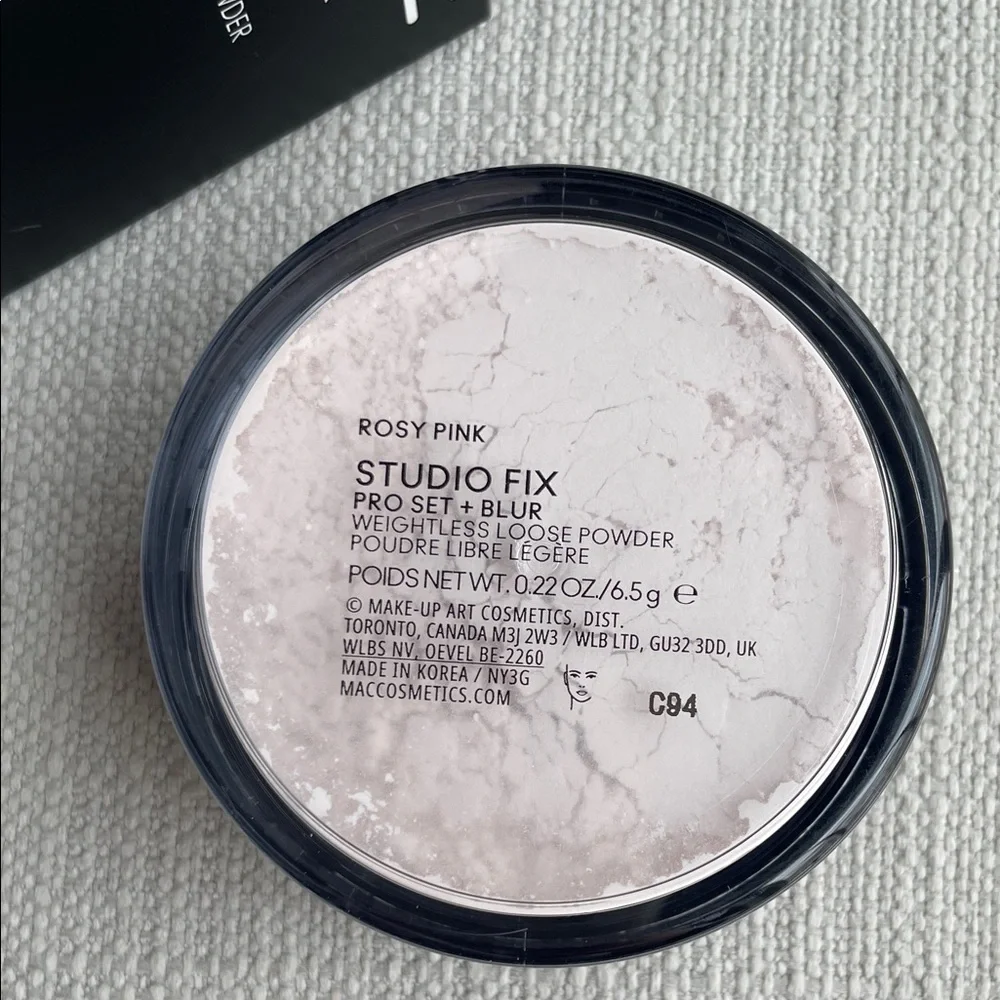 MAC Cosmetics STUDIO FIX PRO SET + BLUR WEIGHTLESS LOOSE POWDER - rosy pink